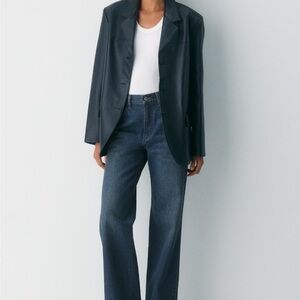 Denim Forum Dark Blue Straight Leg Jeans